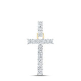 10K Yellow Gold Round Diamond T Initial Letter Nicoles Dream Collection Pendant 1/12 Cttw