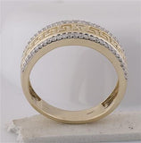 10K Or 14K Yellow Gold Round Diamond Greek Band 1/3 Cttw