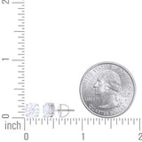 14kt White Gold Moissanite Stud Earrings 7mm
