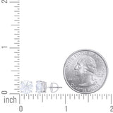 14kt White Gold Moissanite Stud Earrings 8mm