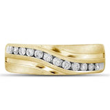 10k Yellow Gold Diamond Men's Wedding Band 1 CTTW