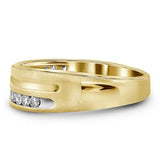 10k Yellow Gold Diamond Men's Wedding Band 1 CTTW