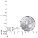 925 Sterling Silver Moissanite Round Stud Earrings