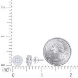 925 Sterling Silver Moissanite Round Stud Earrings