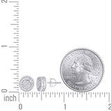 925 Sterling Silver Moissanite Round Nugget Stud Earrings