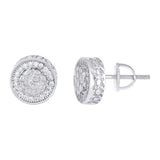 925 Sterling Silver Moissanite Round Nugget Stud Earrings