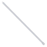 925 Sterling Silver Moissanite Cross Link Chain 6mm 22 Inch