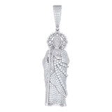 925 Sterling Silver Moissanite St. Jude Pendant