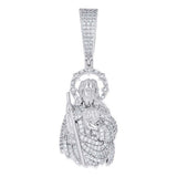 925 Sterling Silver Moissanite St. Jude Pendant