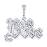 925 Sterling Silver Mens Moissanite "Big Boss" Pendant