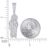 925 Sterling Silver Moissanite St. Jude Pendant