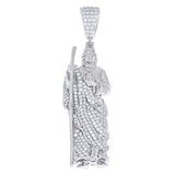 925 Sterling Silver Moissanite St. Jude Pendant