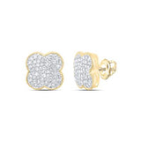Clover Earrings 1/2Ctw-Dia Yellow