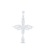 Diamond Cross Pendant 1/8Cttw White