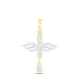 Diamond Cross Pendant 1/8Cttw Yellow