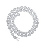 12 1/2Ctw-Dia Nk (8.40Mm) Square Baguette Mens Cha