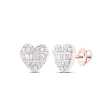 3/8Ctw-Dia Fashion Heart Earring