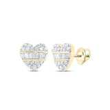 3/8Ctw-Dia Fashion Heart Earring