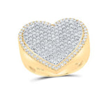 10k Yellow Gold Diamond Heart Ring 1-1/2 CTTW