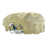 Open Face Diamond & Heart Window Grillz Top or Bottom 2pc