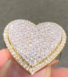 10k Yellow Gold Diamond Heart Ring 1-1/2 CTTW