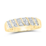 10K White Gold Round Diamond Heart Matching Wedding Set 1 Cttw