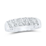 10K White Gold Round Diamond Heart Matching Wedding Set 1 Cttw