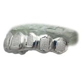 Monotone Diamond Dust Grillz with Polished Rim Set