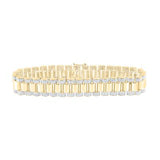 4-1/3Ctw-Dia(13.5Mm) Mens Bracelet Yellow/White