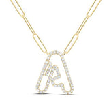 1/3Ctw-Dia Initial A Necklace - 18 Inch
