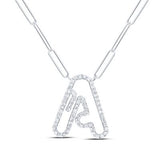1/3Ctw-Dia Initial A Necklace - 18 Inch