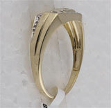 10K Gold Round Diamond Dad Band .01Cttw