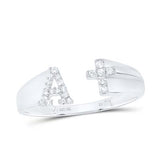 10k Gold Initial "A" Ladies Heart Ring 1/10 CTW-DIA