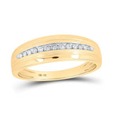 10K Gold Round Diamond Wedding Ring Set 3/4 Cttw