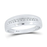 10K Gold Round Diamond Wedding Ring Set 3/4 Cttw