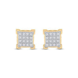 10K Yellow Gold Round Diamond Square Cluster Earrings 1/10 Cttw
Style Code Eww2293
