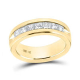 14K White Gold Machine Set Princess Diamond Wedding Channel Band Ring 1-1/2 Cttw
Style Code