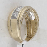 14K Gold Round Diamond 5-Stone Wedding Band Ring 2 Cttw