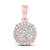 14K Rose Gold Round Diamond Halo Cluster Pendant 1/2 Cttw
Style Code Pc15645Pa/rg
