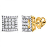 14K White Gold Round Diamond Square Cluster Earrings 1/4 Cttw
Style Code Pc15652Ea/w