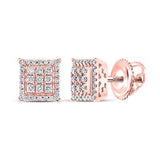 14K White Gold Round Diamond Square Cluster Earrings 1/4 Cttw
Style Code Pc15652Ea/w