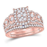 14K Rose Gold Round Diamond Bridal Wedding Ring Set 7/8 Cttw
Style Code Pc15671Ra/rg