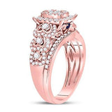 14K Rose Gold Round Diamond Bridal Wedding Ring Set 7/8 Cttw
Style Code Pc15671Ra/rg