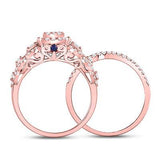 14K Rose Gold Round Diamond Bridal Wedding Ring Set 7/8 Cttw
Style Code Pc15671Ra/rg