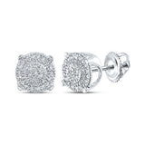 10K White Gold Round Diamond Fashion Cluster Earrings 1/8 Cttw
Style Code Es8153/w