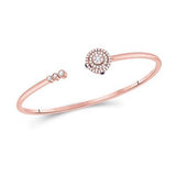 14K Rose Gold Round Diamond Statement Bisected Bangle Bracelet 1/2 Cttw
Style Code Pc16413Bga/rg