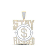 10K Yellow Gold Round Diamond Stay Focused Charm Pendant 2-3/4 Cttw
Style Code Gndpd497