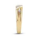 10K Gold Round Diamond Matching Wedding Ring Set 1/5 Cttw