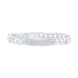 14K Gold Diamond Cuban Link Bracelet 1-1/2 Cttw (8.5 Inches)