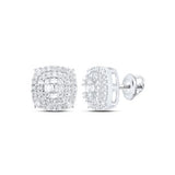 10K Gold Cushion Earring 1/2Ctw-Dia